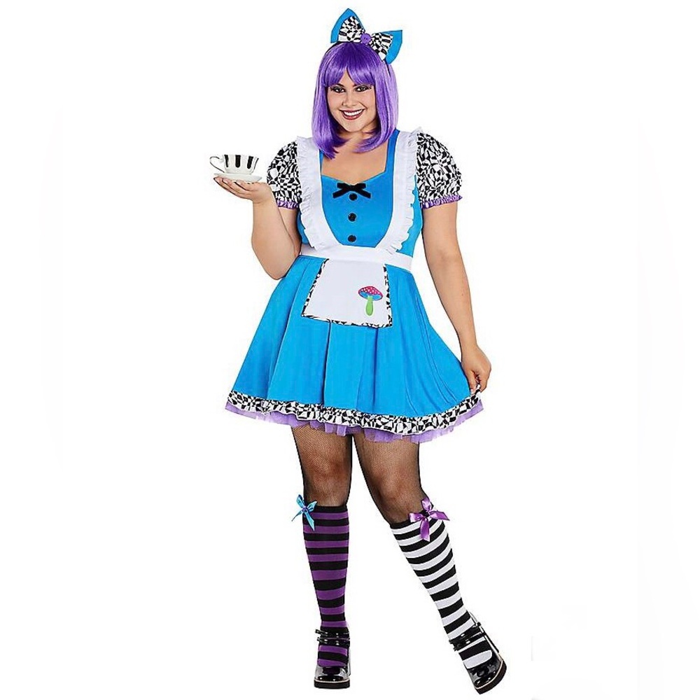 Women’s Adult Alice Plus Size Costume: 1X 18-20.